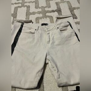 Scotch and Soda cream striped jeans